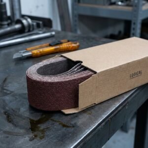 Ceramic Sanding Belt — 3in x 21in, 80 Grit, 10 pk
