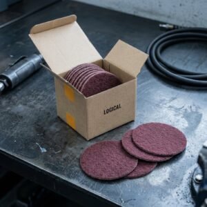 Non-Woven Surface Conditioning Disc — 4-1/2in, Medium Maroon, 25 pk