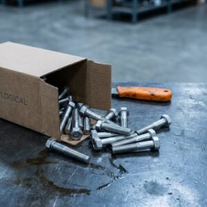 Hex Cap Screw — Stainless 18-8, 3/8-16 x 2in, 50 pk