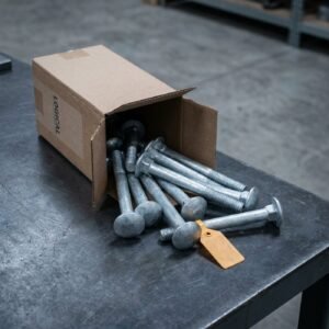 Carriage Bolt — Hot-Dip Galvanized, 3/8-16 x 3in, 50 pk