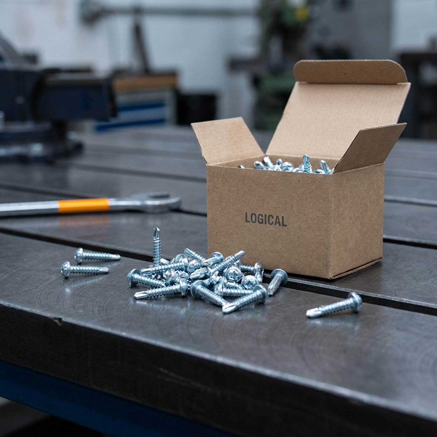 Self-Drilling Screw — Zinc, #10 x 3/4in, 1000 pk