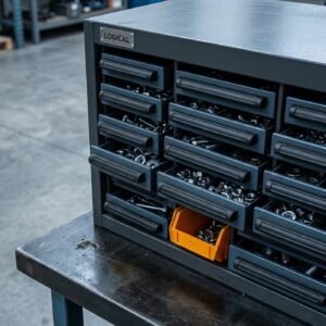 Fastener Assortment Cabinet — 60-Drawer, Metric & SAE, 6,400 pc