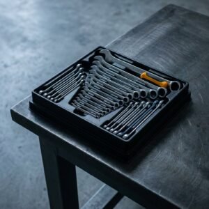 Combination Wrench Set — 22-Piece SAE & Metric, Tray