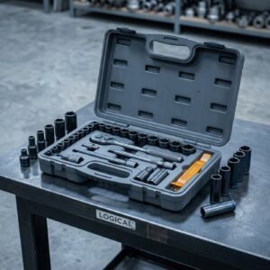 Ratchet & Socket Set — 3/8in Drive, 45-Piece, Case