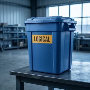 Waste Receptacle — 23 Gallon Slim, Recycling, Blue