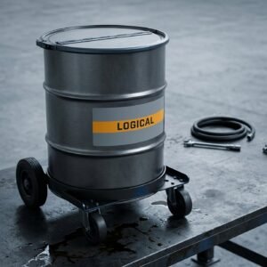 Waste Receptacle — 55 Gallon Drum Cover with Dolly