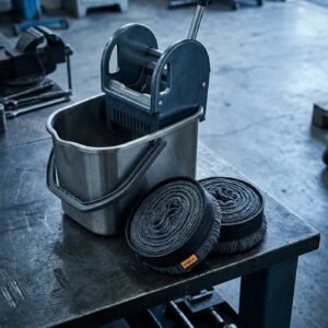 Wet Mop Kit — Bucket, Wringer & 2 Mop Heads