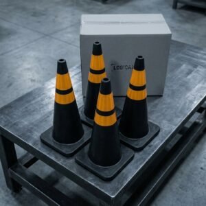 Floor Safety Sign — Caution Cone, 28in, 4 pk