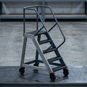 Stock Picker Ladder — 7-Step, Rolling, 450 lb, Grip Tread