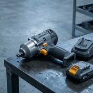 Cordless Impact Wrench — 1/2in, 20V Kit, 2 Batteries