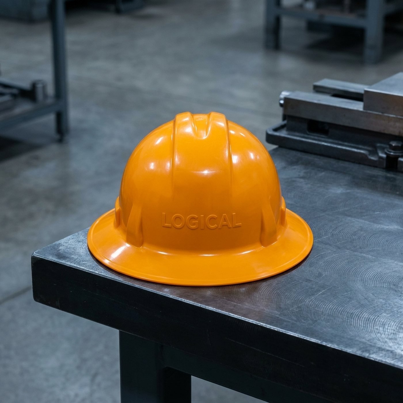 Type II Hard Hat — Full Brim, Non-Vented, Hi-Vis